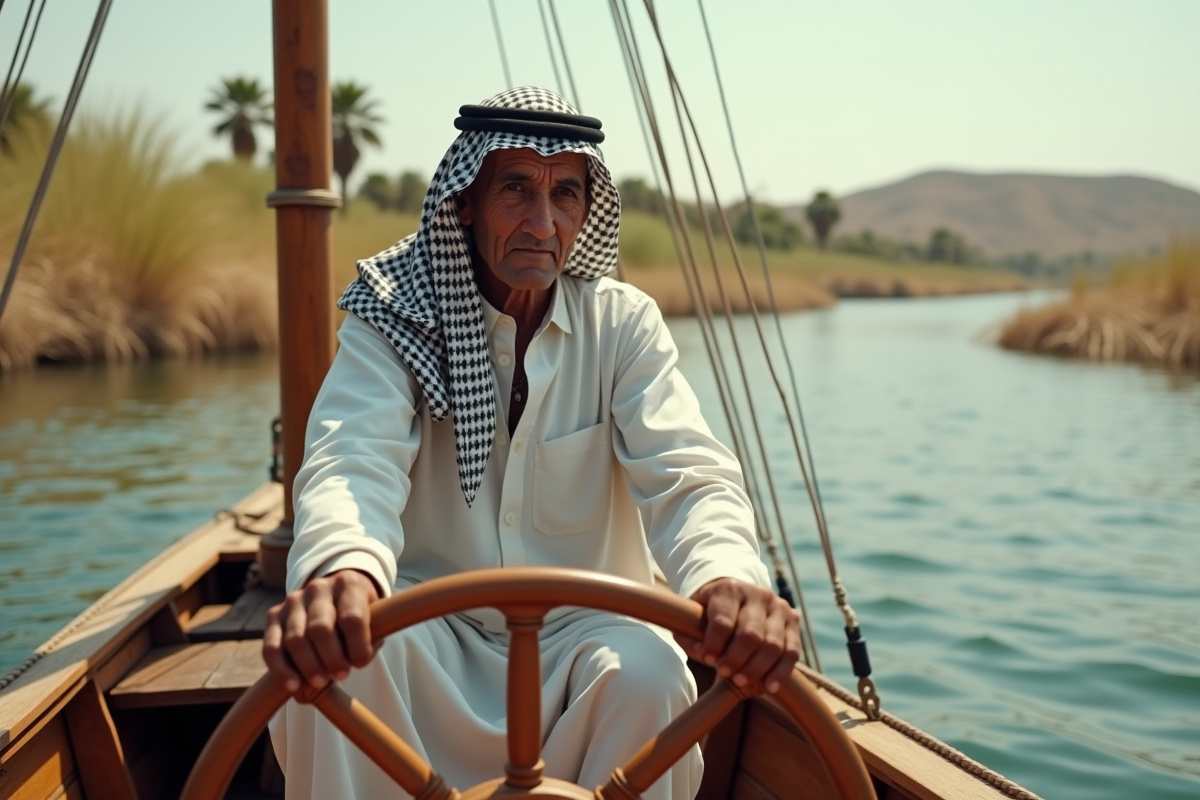 Bateau traditionnel sur le Nil : navigation et caractéristiques